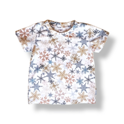 Lühikeste varrukatega pluus, lumehelbed