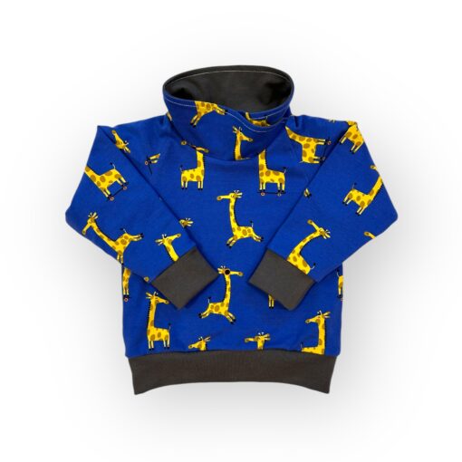 Topeltpuuvillane kraega pusa, sinine kaelkirjak s86, kohe olemas