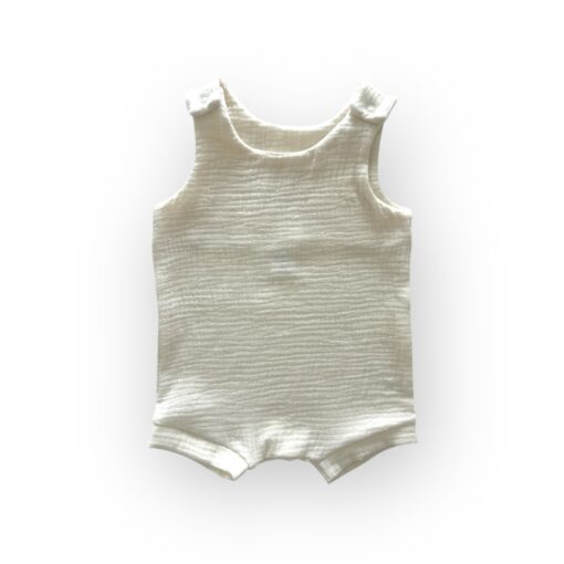 Lühike romper, kreemjas valge